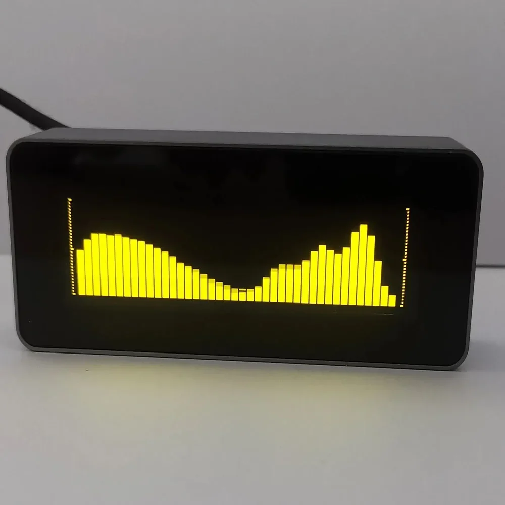 DIY голосовое/линейное управление 25664 OLED музыкальный аудио индикатор спектра усилитель регулируемая скорость режим AGC