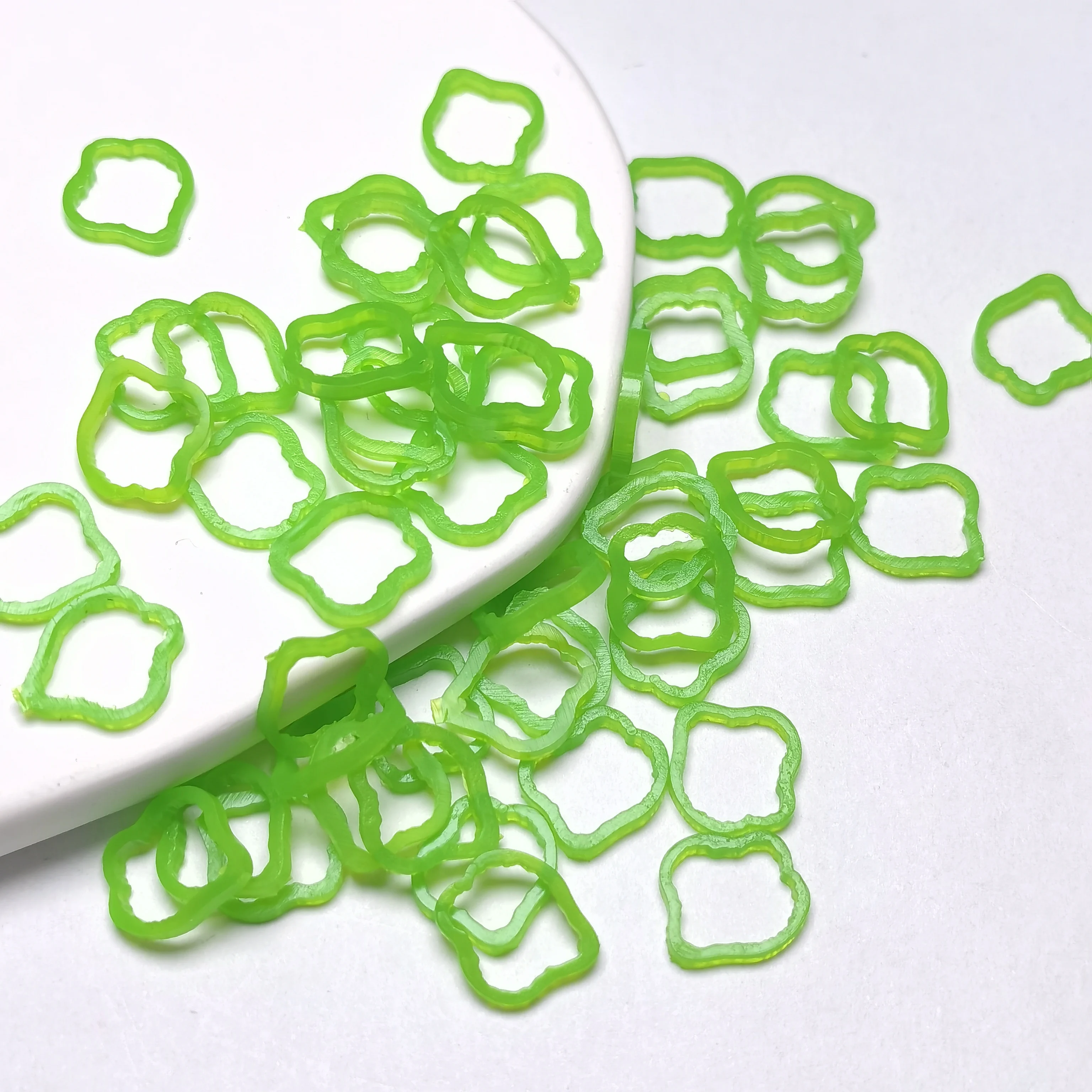 DIY handmade Simulation Food Ingredients Accessories Mini Green Pepper Shreds For Slime Decor
