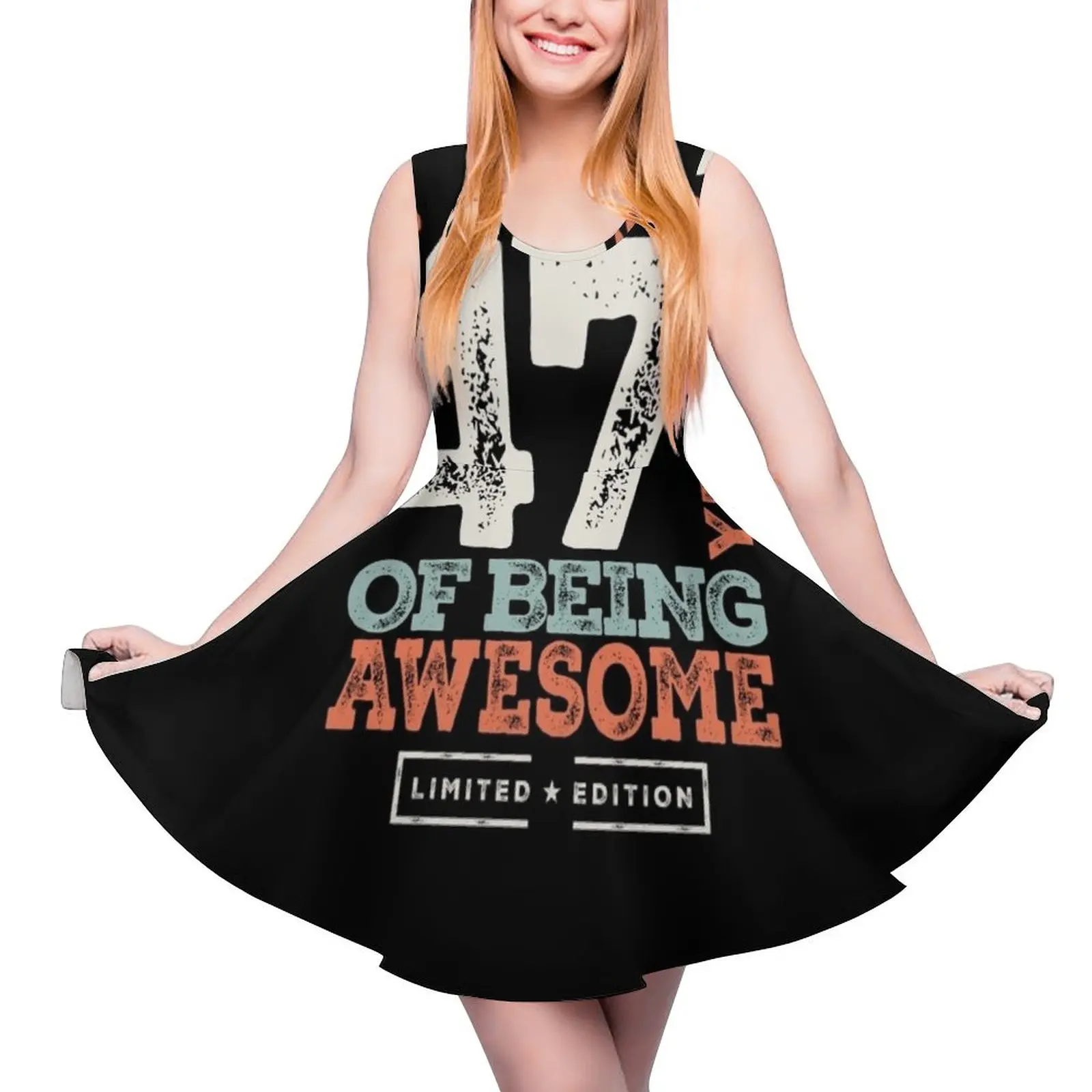 

47 Birthday Funny 47 Years Old Sleeveless Dress elegant dresses for women Woman dresses