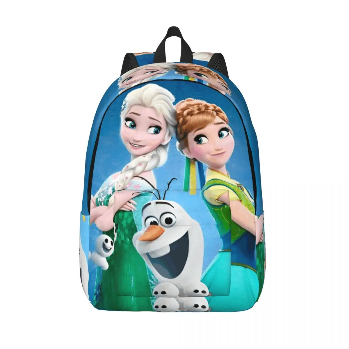 

Frozen Elsa Anna Cute Olaf Backpack for Men Women Teenage High School Work Daypack College Shoulder Bag with Pocket