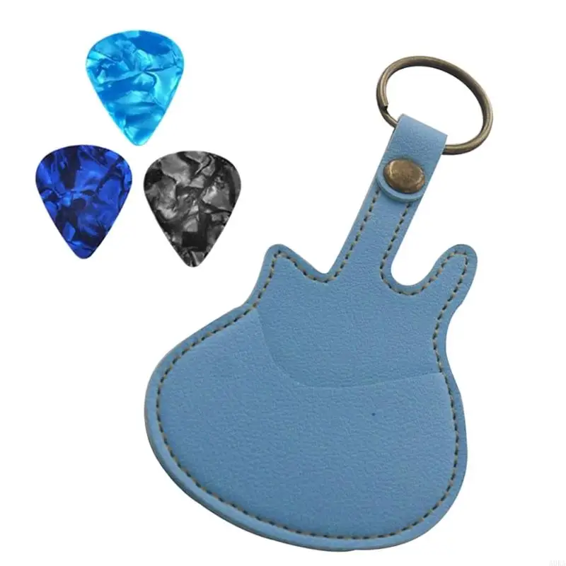 A0KA Guitar Picks Carrying Case for Bass Ukulele Guitar Picks Holder Case with Picks