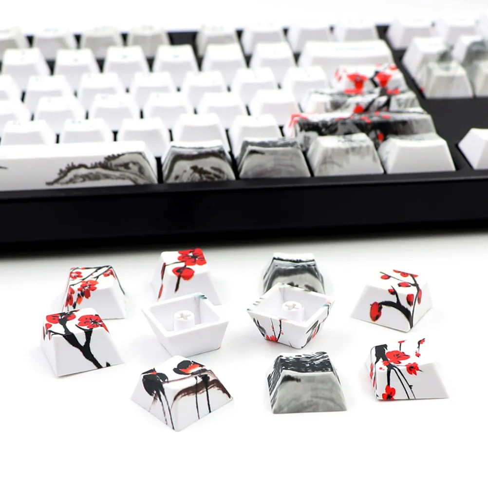 Keyboard Mechanical Caps Special Edition Gaming Keycaps Computer Chic Pattern for