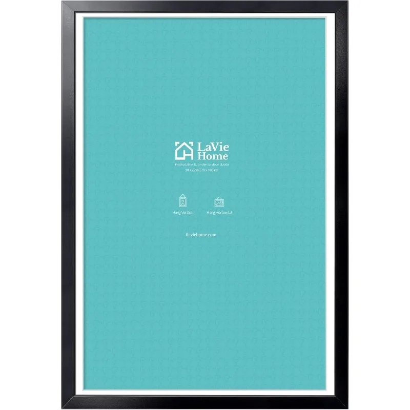 

Рамка для плаката LaVie Home 30 x 42, черная, изображения для дисплея 27x40 с ковриком или 30x42, без коврика, полированное оргстекло (1 упаковка)