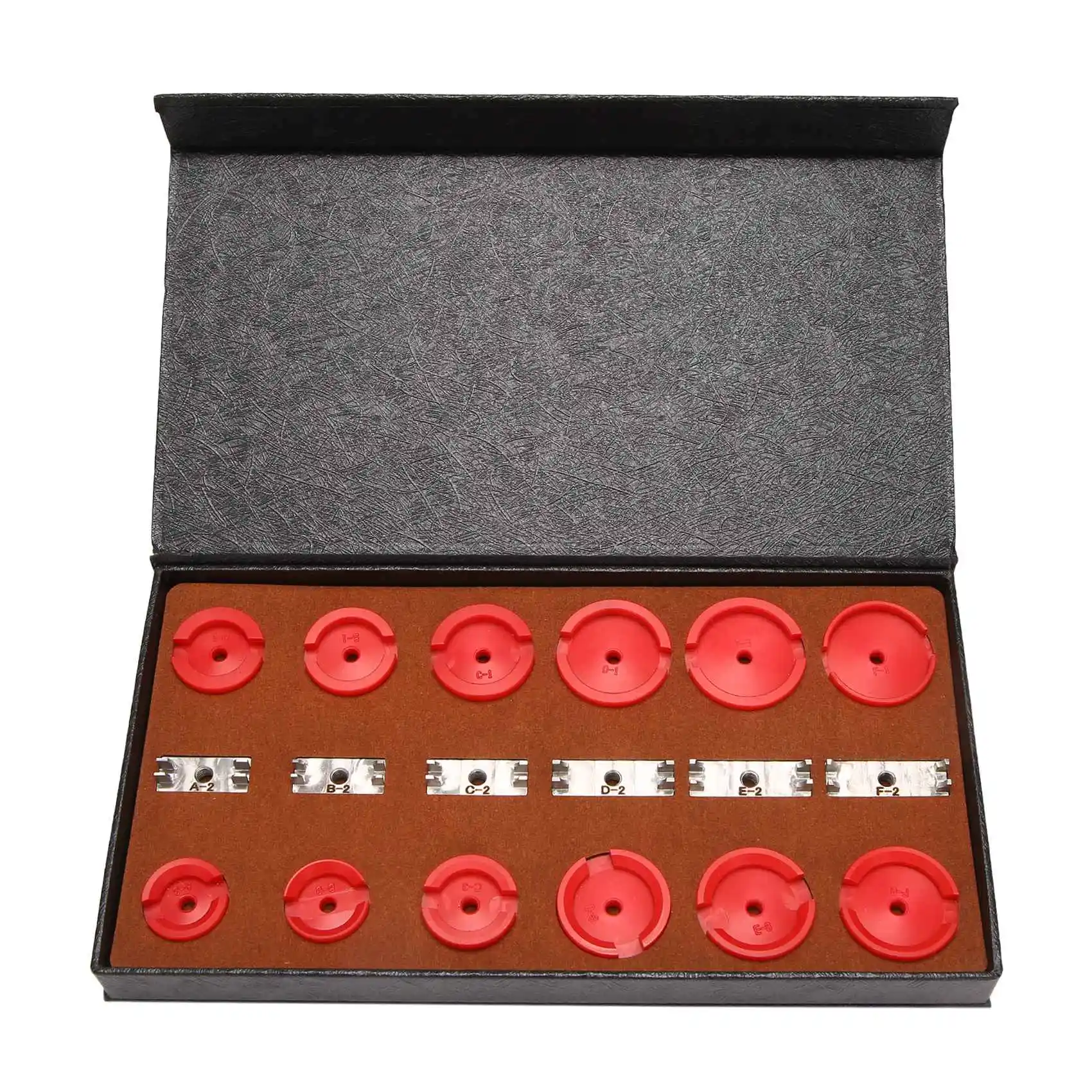 18 Pcs/Set Strong Aluminum Alloy Watch Bezel Dies Set for OMG Constellation Crystal Case Press Red