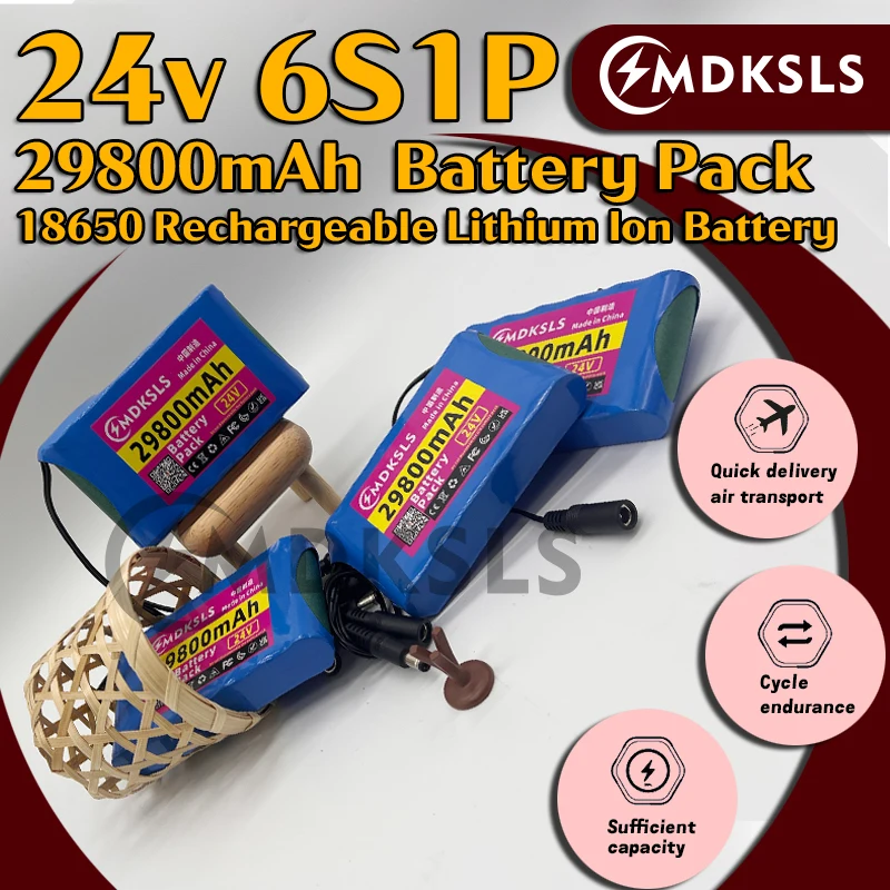 

Новый 24 В 29800 мАч 6S1P литий-ионный аккумулятор емкостью 50 Ач для монитора камеры видеонаблюдения встроенная плата защиты BMS