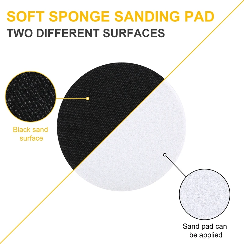 【Popular】10 Pieces 5In Soft Density Foam Interface Pad Hook And Loop Foam Sanding Pads 125Mm Sponge Cushion Buffering Backing Pa