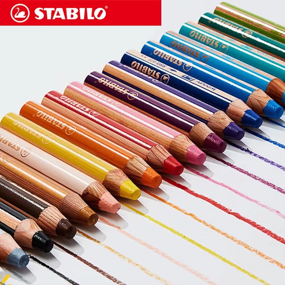 1pcs German Stabilo Crayon Non Dirty Hands Safe for Children Non Toxic Water Soluble Multi Color Art Pen Drawing Supplies