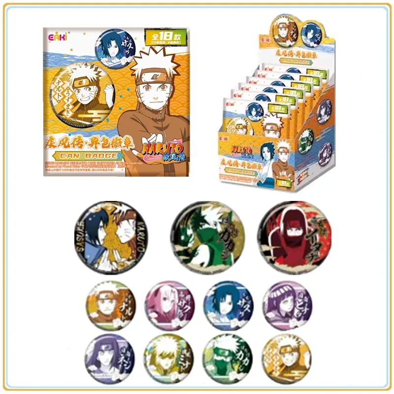 

In Stock Original NARUTO Yiqi Guozi Naruto Badge Blind Box Anime Character Collection Holiday Toys Gifts