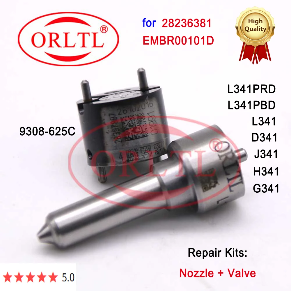 

EMBR00101D 28236381 9686191080 For FORD Diesel Common Rail Injector Repair Kits G341 H341 L341PBD PRD Nozzle 9308-625C Valve