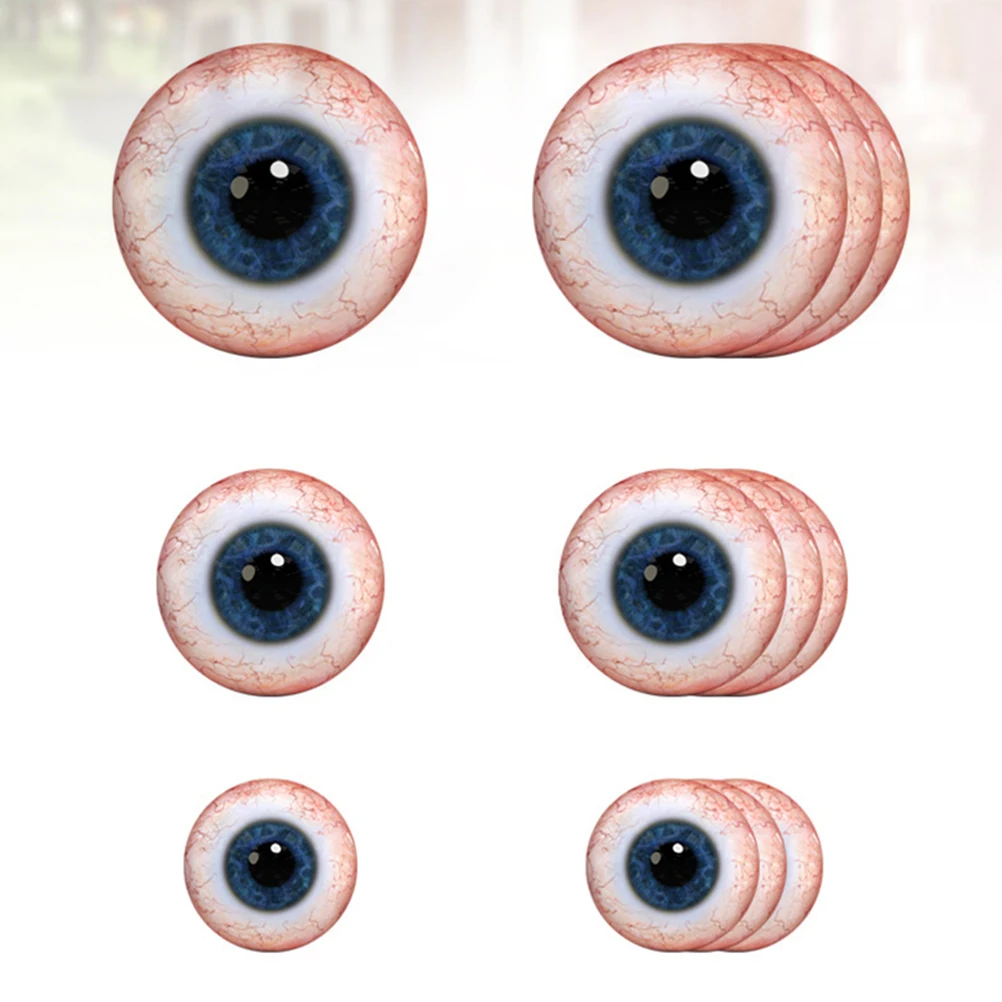 

12pcs Anti-Slip Stickers Waterproof Halloween Eyeball Decals Easy Remove Bedroom Living Room Wall Paste Decor Blue