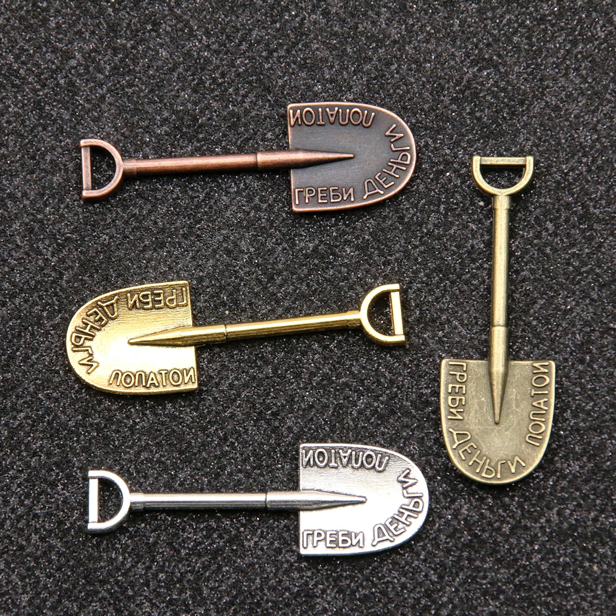 10pcs 15*45mm Vintage Charms Shovel Pendant 4 Color Fit Bracelets Necklace DIY Metal Jewelry Making