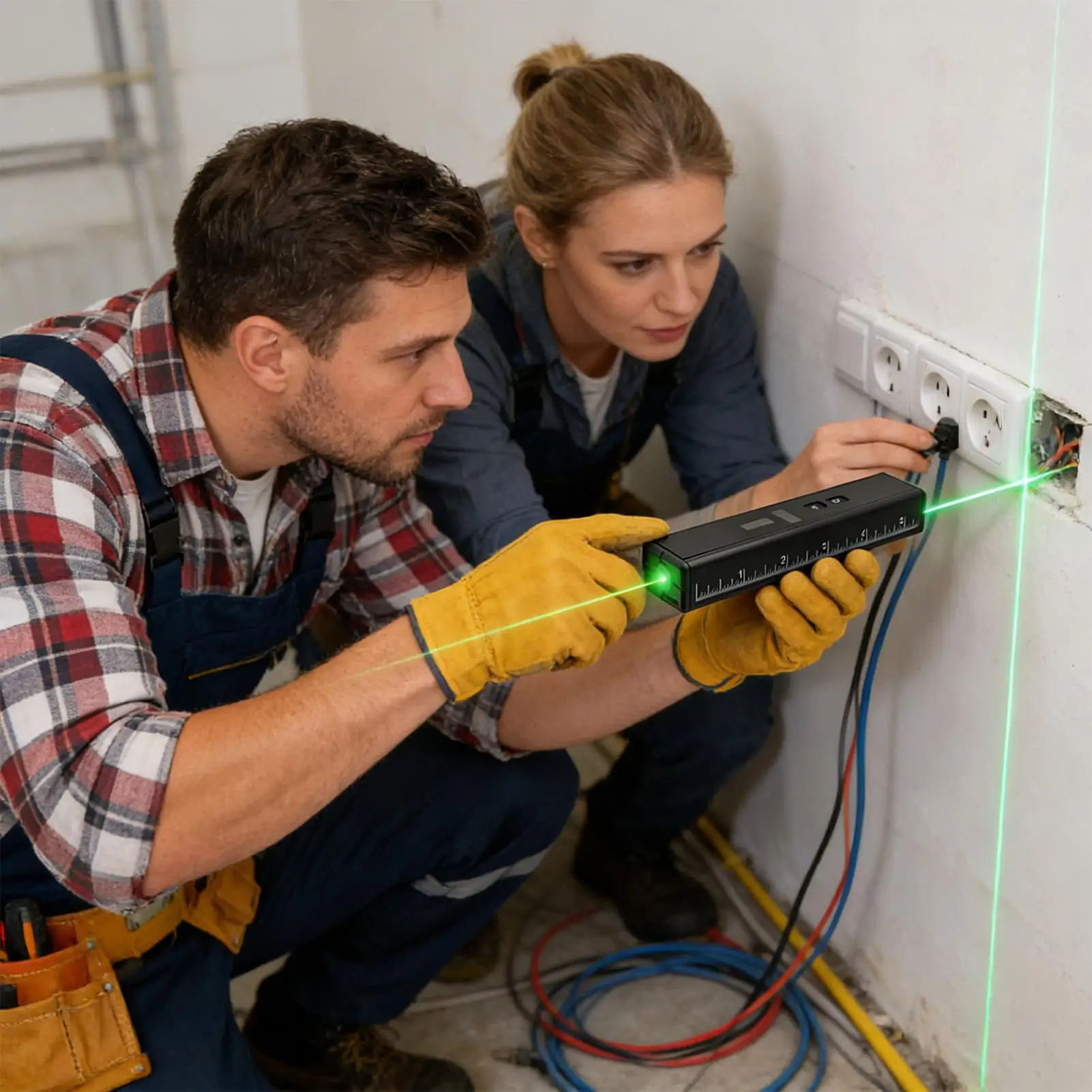 

Портативный регулируемый лазерный уровень с высокой яркостью и функцией самовыравнивания для монтажа картин, установки на потолок и в шкафы