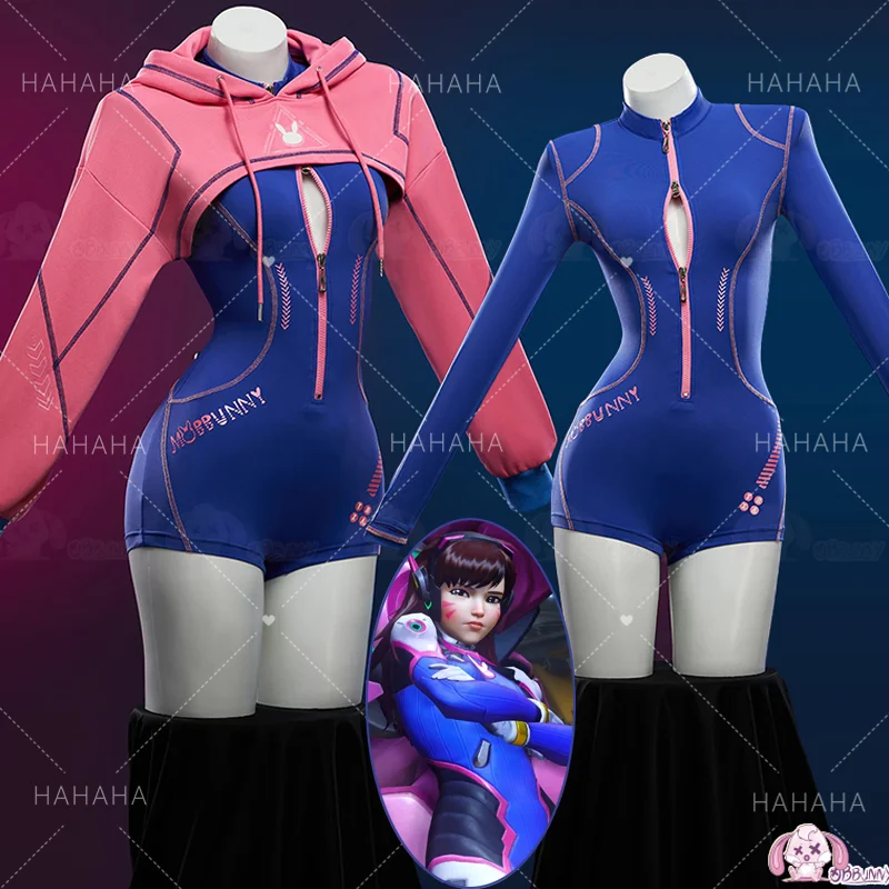 

Game D.V A Cosplay Costume Bunny Jumpsuit ber Cosplay Outfit Tight fitting sports jumpsuit Women Outfit For Hallowmas Party