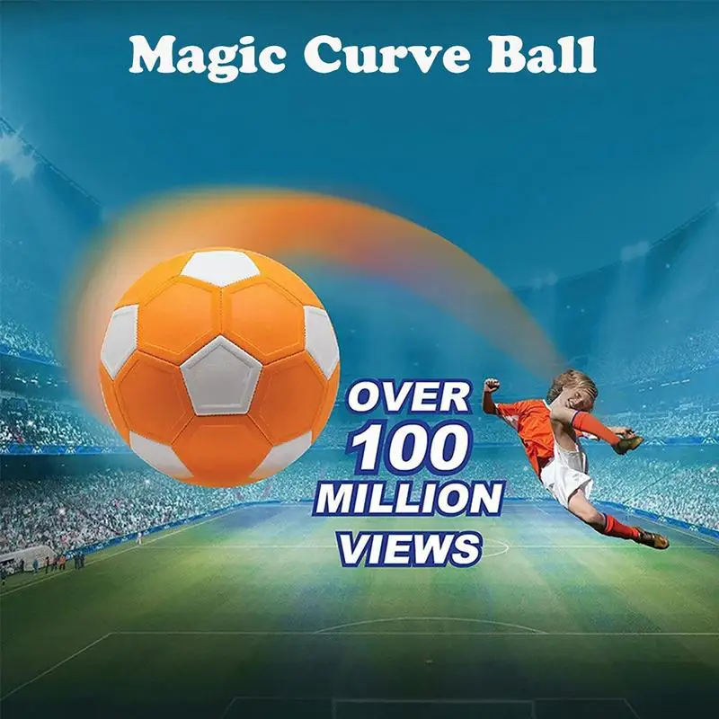 Sport Curve Swerve Soccer Ball Football Toy Kicker Ball Great Gift Boys Girls Perfect For Outdoor & Indoor Match Or Game