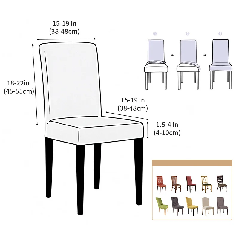 Universal Size Cheap Chair Cover Elastic Cover For Chair Big Elastic House Seat Seatch Lving Room Chairs Covers For Home Dining