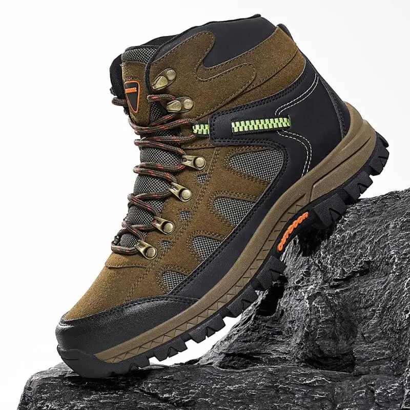 

Men's Hiking Shoes High-Top Mountain Climbing Shoes Outdoor Adventure Sneakers Durable Non-Slip Lace-Up Comfortable Ankle Boots