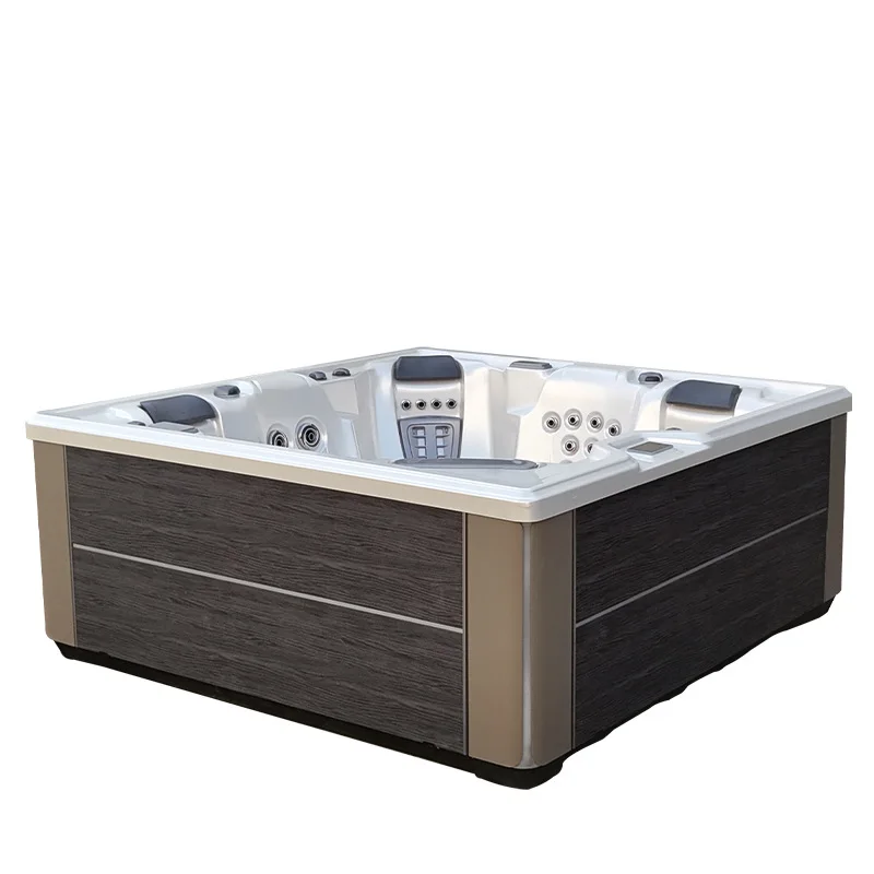 Bañera exterior doble sencilla y inteligente americana, villa familiar de jardín, jacuzzi de surf