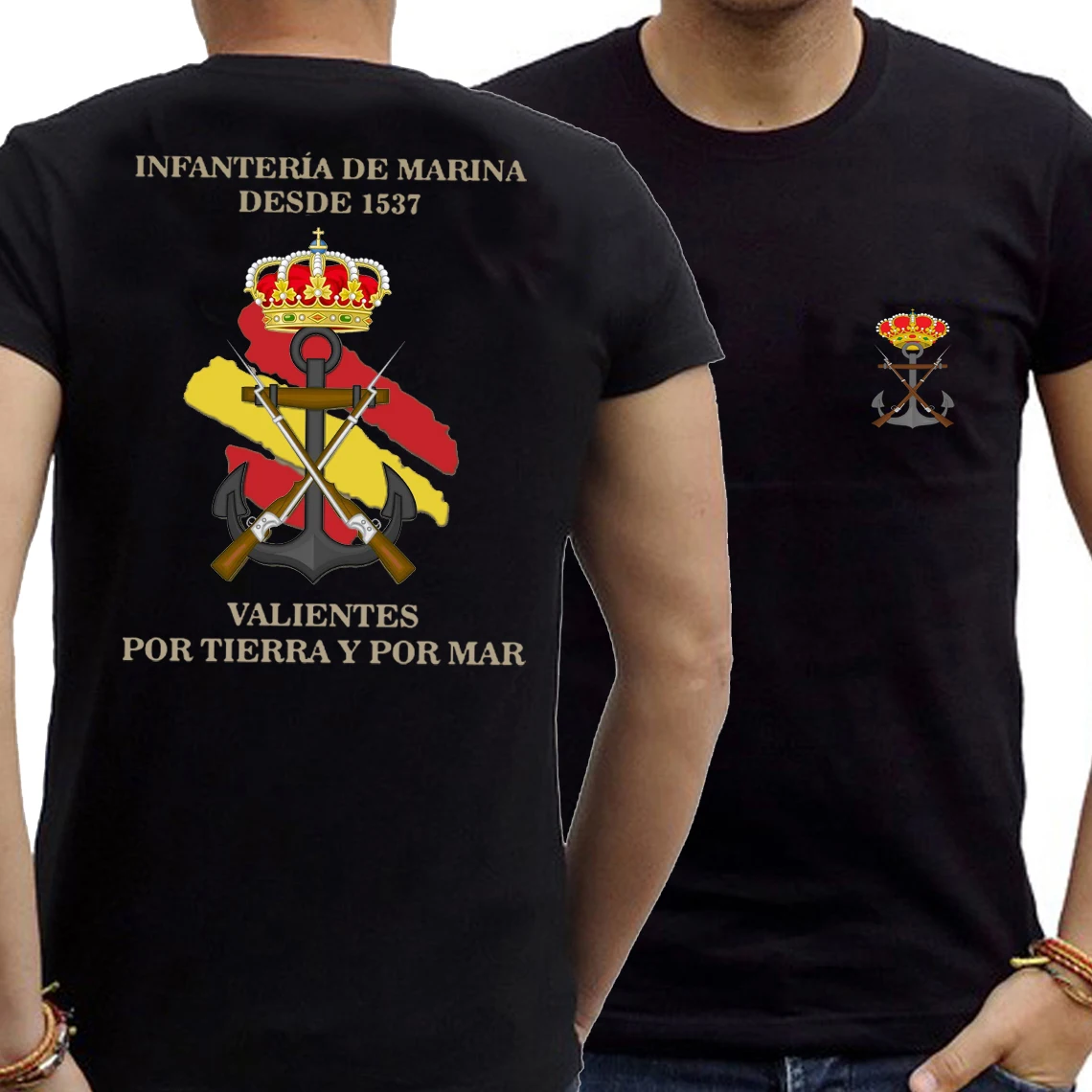 Camiseta Infantería De Marina Española. New 100% Cotton Short Sleeve O-Neck T-shirt Casual Mens Top