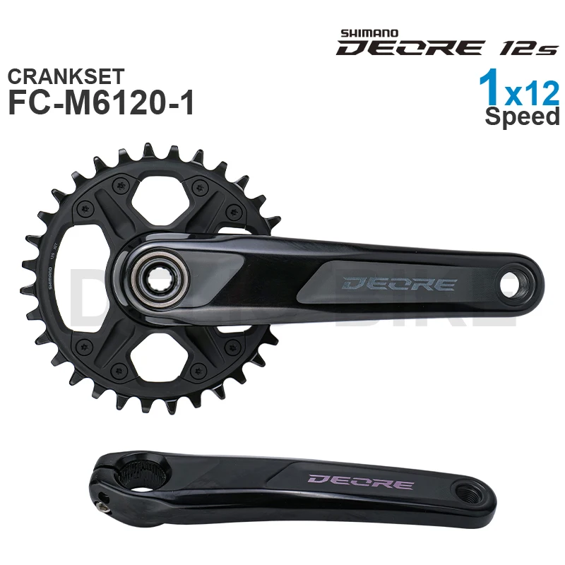 SHIMANO DEORE FC-M6100-1 FC-M6120-1 MTB Crankset 1x12-speed Oryginalne części — zdjęcie 7