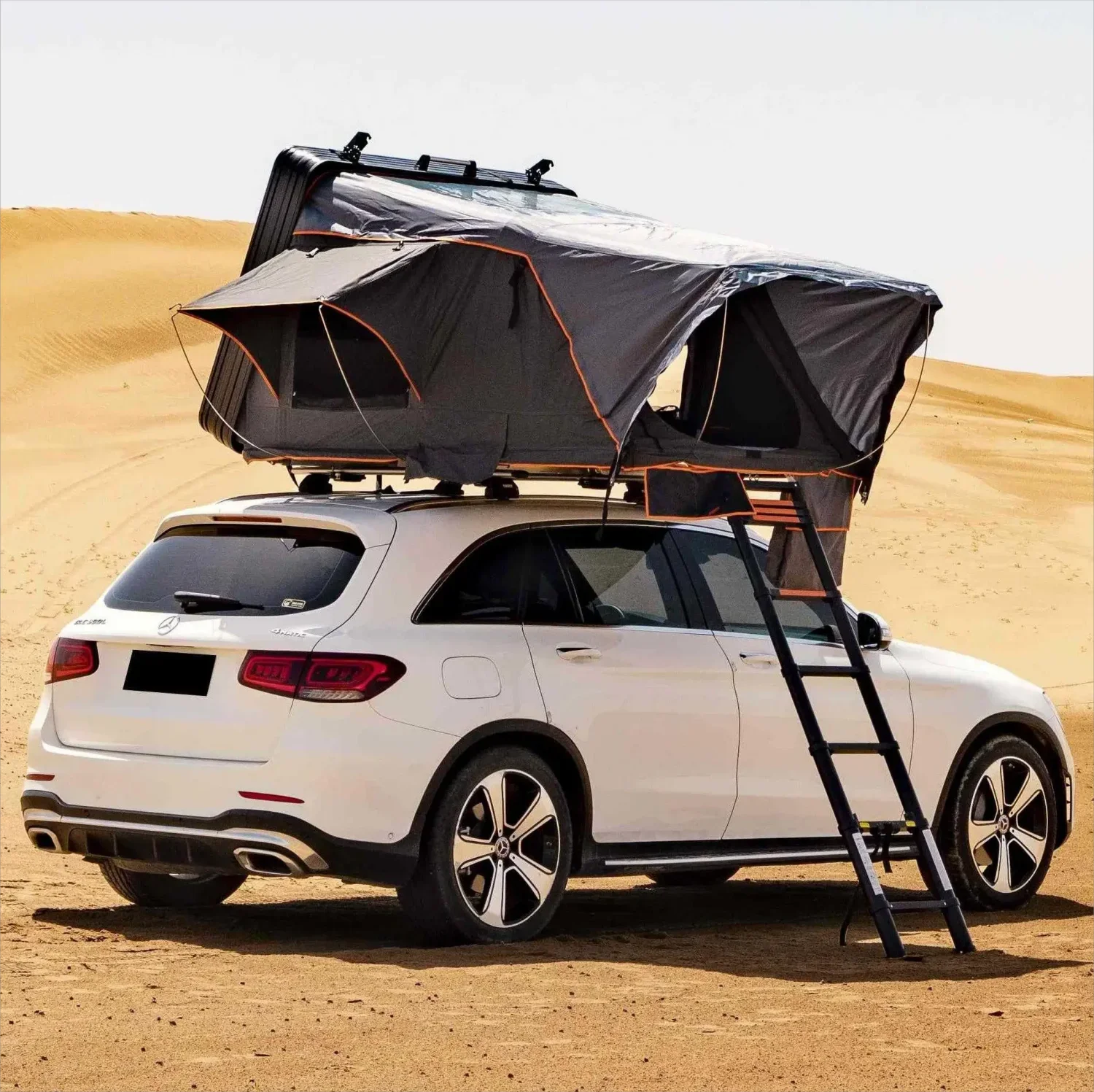 Hot Sale 4-5 Persons Luxury Roof Top Tent Automatic ABS Hard Shell Car Roof Tents With Annex And Awning