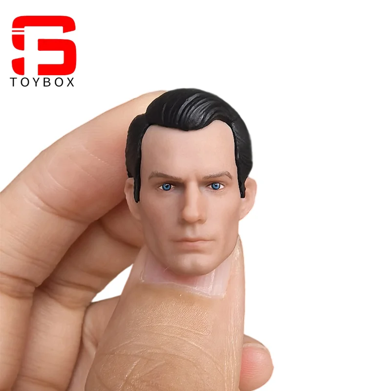 Model głowy Henry'ego Cavilla w skali 1/12, rzeźbiony, pasuje do 6-calowych figurek żołnierzy, lalek.