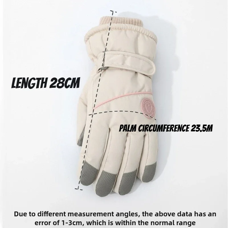 

Hot Sale Winter Ski Gloves Fleece Lining Thickened Insulated Windproof Touchscreen Compatible for Outdoor Cycling