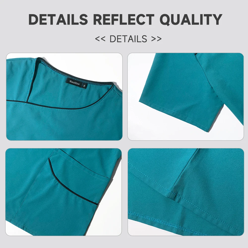 Unisex Scrubs Sets Medische Uniformen Vrouw Veterinair Verpleegkundige Scrub Schoonheidssalon Spa Werkkleding Stofjas Blouse Medicale Femme Broek