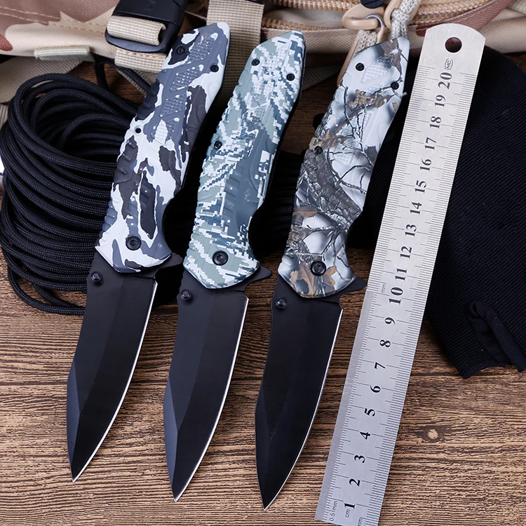 

8.46'' Folding Pocket Knife Outdoor Survival Tactical 440C Steel Blade Camping Hiking Hunting Knives Self-defense EDC Tool