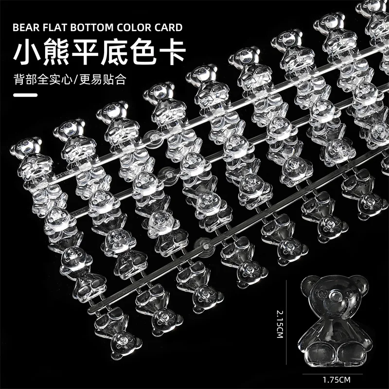 24/120 Uds. Tarjeta de Color de exhibición de esmalte de uñas diseño de puntos oso/paleta de colores de uñas acrílicas redondas tarjetas de práctica de pintura de esmalte de Gel UV