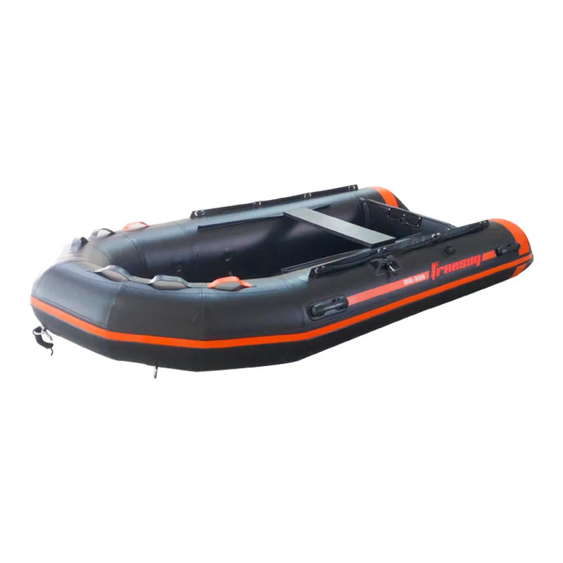 

FREESUN Wholesale Black Inflatable Boat Sports PVC Inflatable Fishing Boat Inflatable Rowing Boat With CE Certification