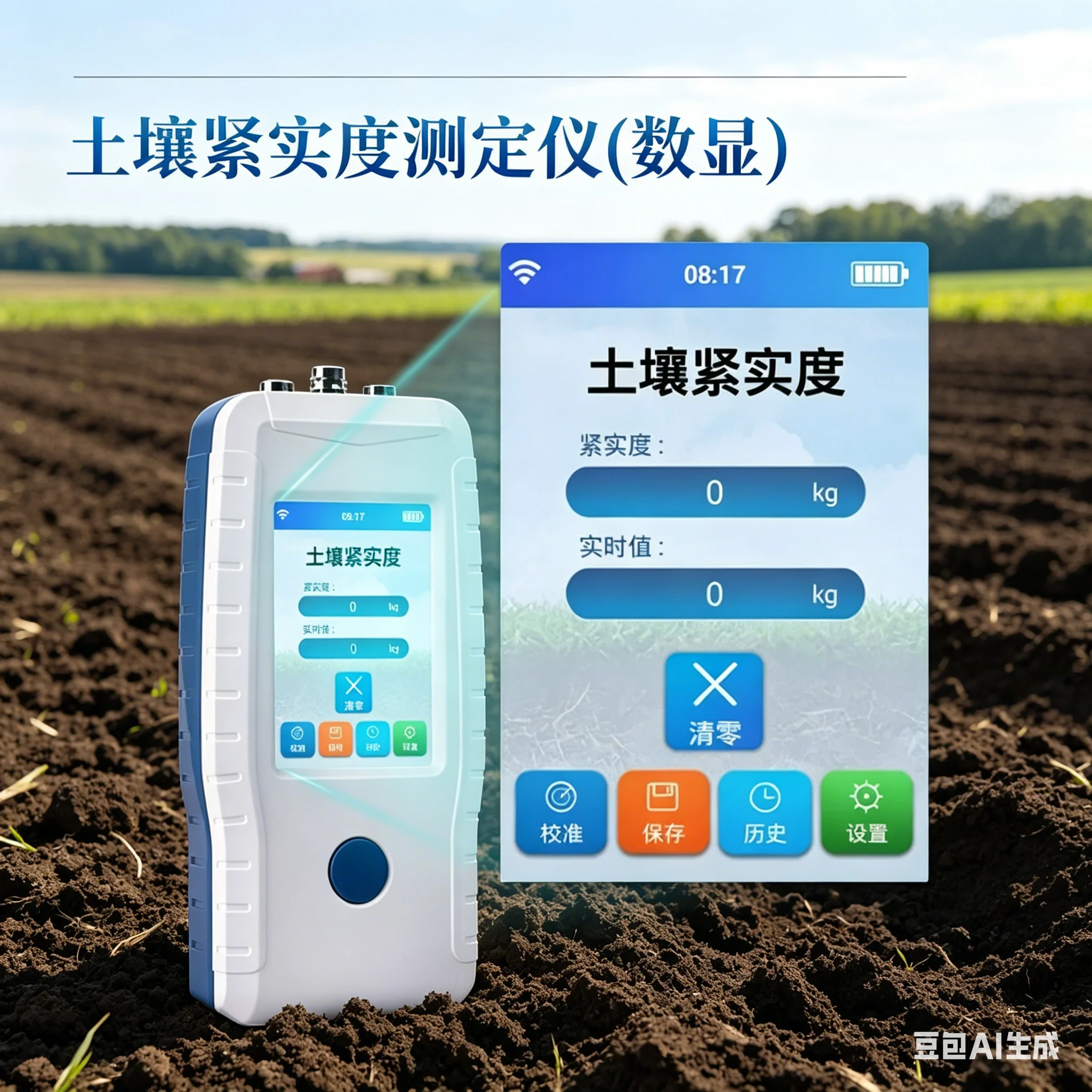 

Digital Soil Compaction Tester, Soil Hardness Meter for Agriculture, Forestry & Orchard