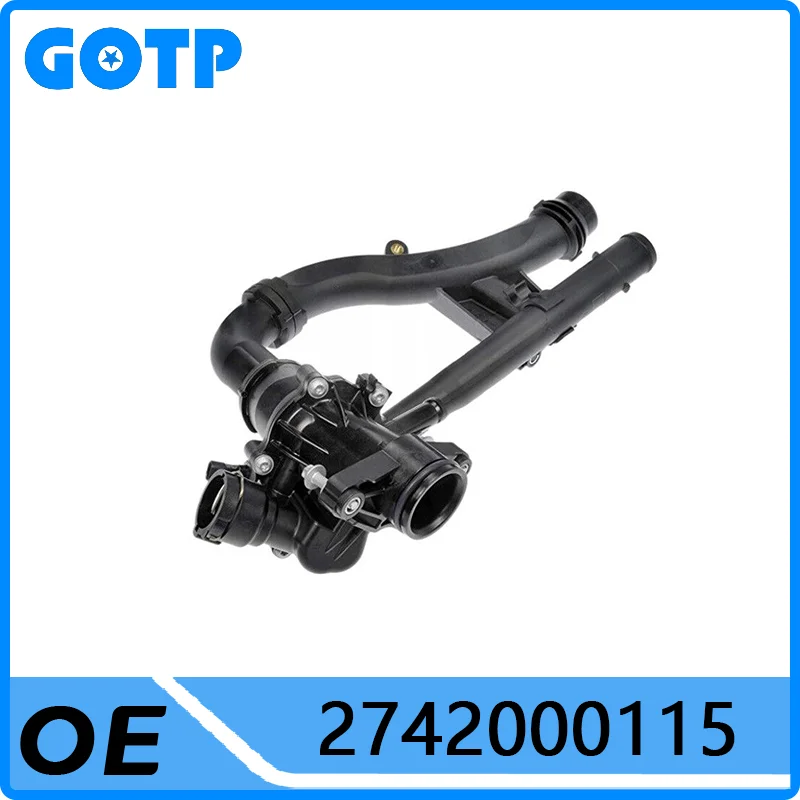 

GOTP Coolant Thermostat Housing #2742000115 For Mercedes Benz W205 W212 W213 X253 X204 W448 GLC GLK CLS C200 C300 E200 E260 E300