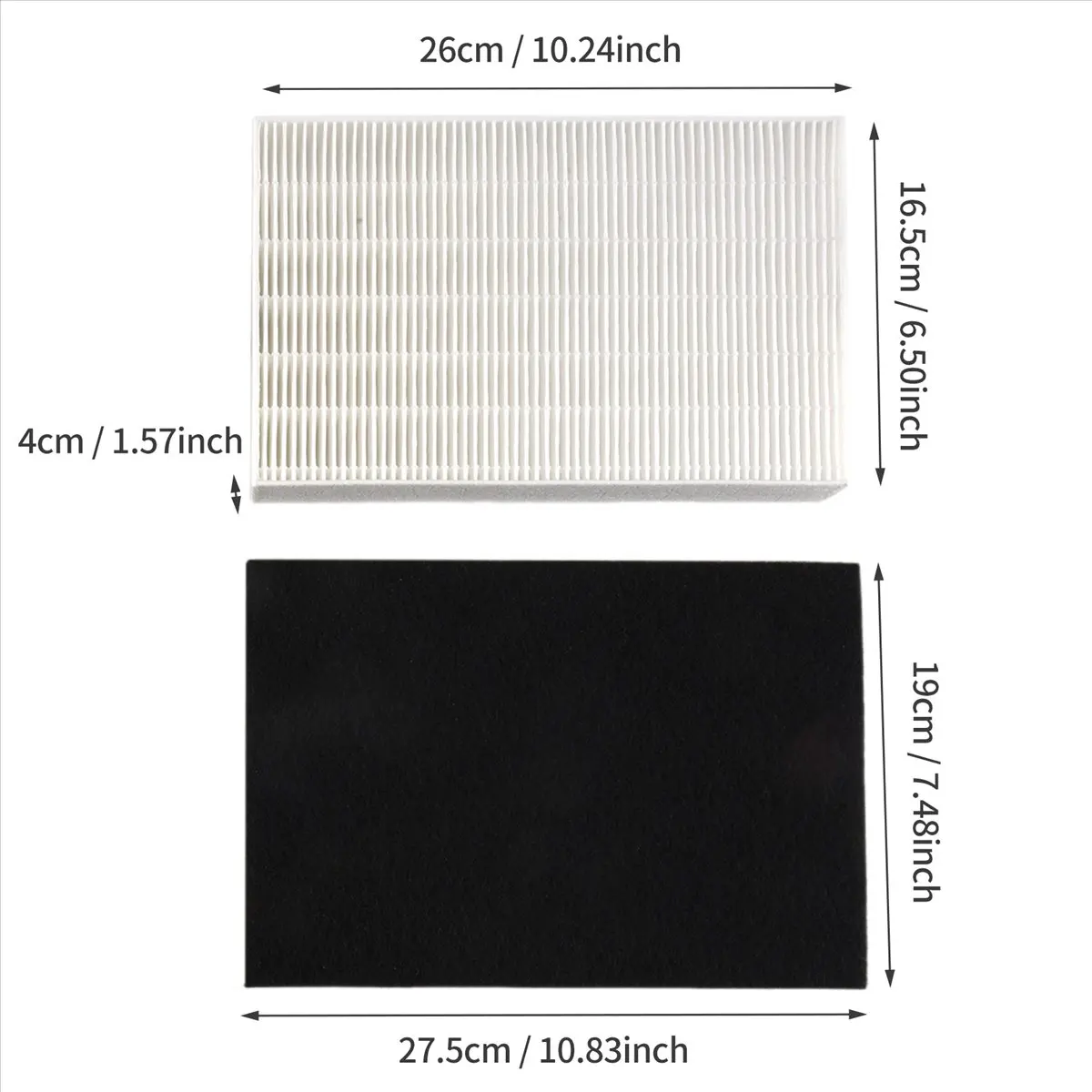 ABFS 2 HEPA + 4 Carbon Filter Suitable for HPA100 and HPA090 HPA094 HPA100 HPA104 HPA105 HPA106 Air Purifiers