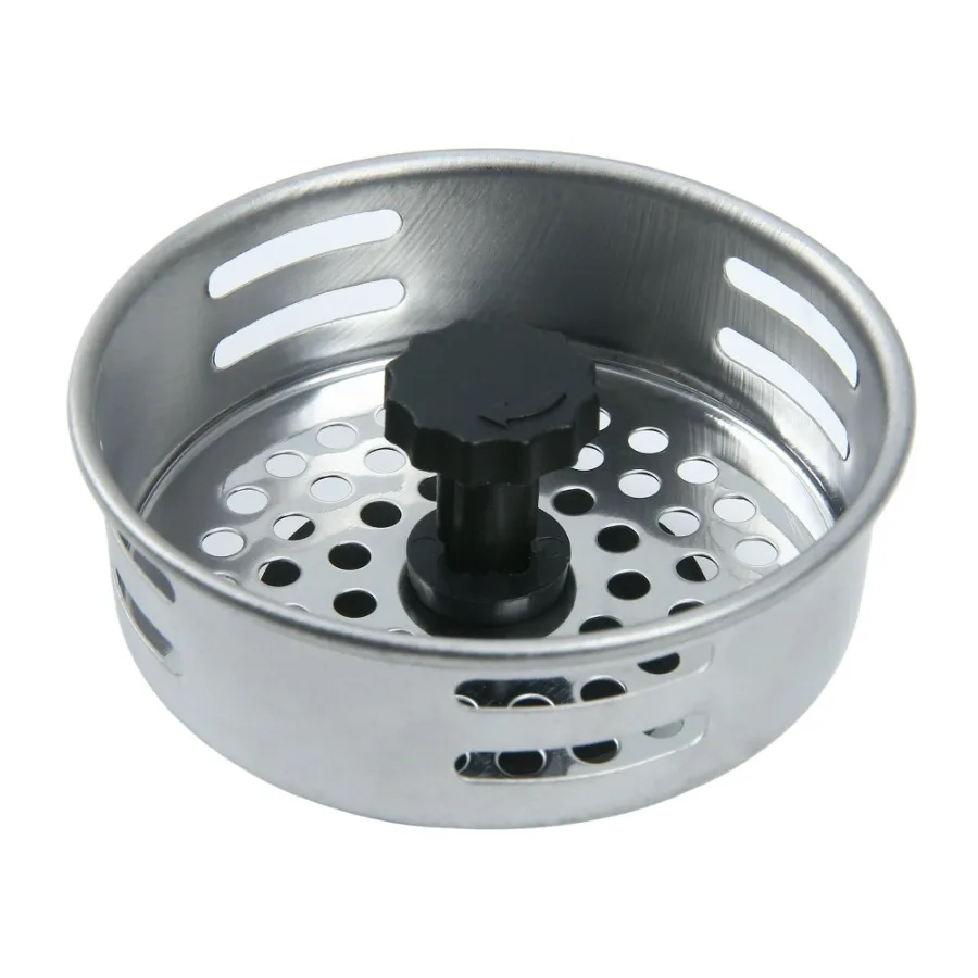 

Mainstays Silver Stainless Steel Kitchen Sink Strainer and Drain Catcher with Rubber Stopper