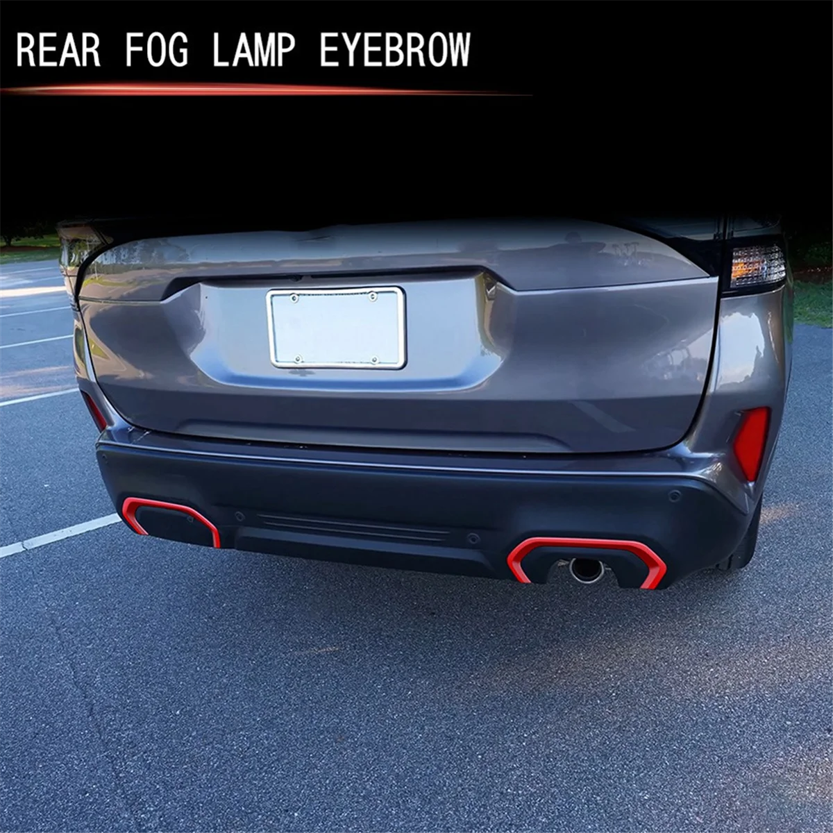 Car Rear Fog Lamp Frame Fog Light Eyebrow Trim Sticker for Subaru Forester 2025 Car Exterior Accessories,B