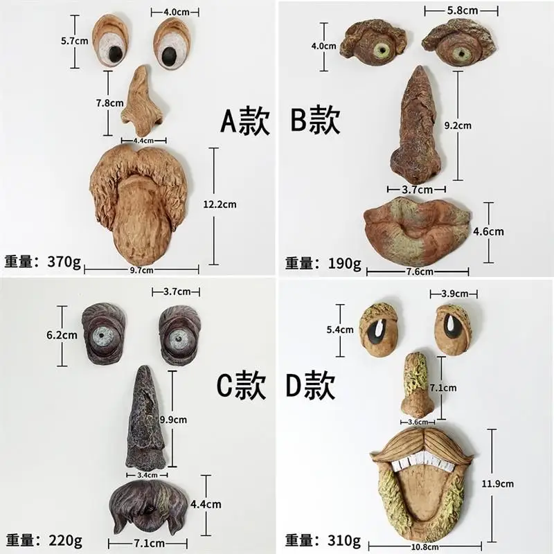 Tree Bark Face Tree Monster Facial Features Ornament Easter Hanging Decoration Outdoor Garden Creative Prop
