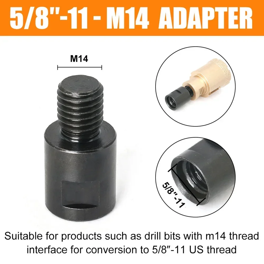 1pc 5/8in-11 Grinding Wheel Adapter Angle Grinder Polishing Machine Thread Drill Bit Interface Converter 17MM Hole Saws