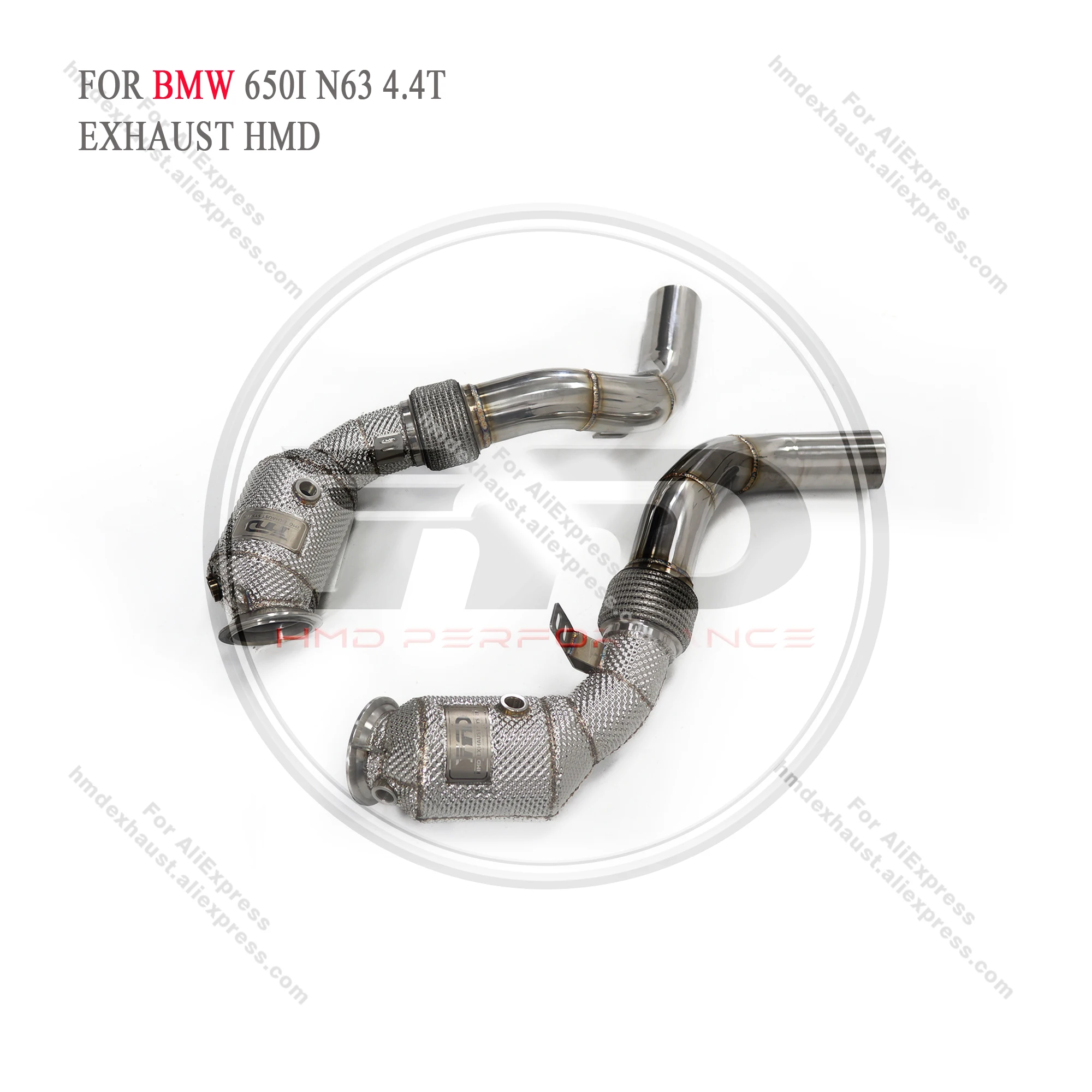 HMD-Escape de aço inoxidável com catalisador de isolamento térmico, Downpipe de desempenho para BMW 650I, N63, 4.4T