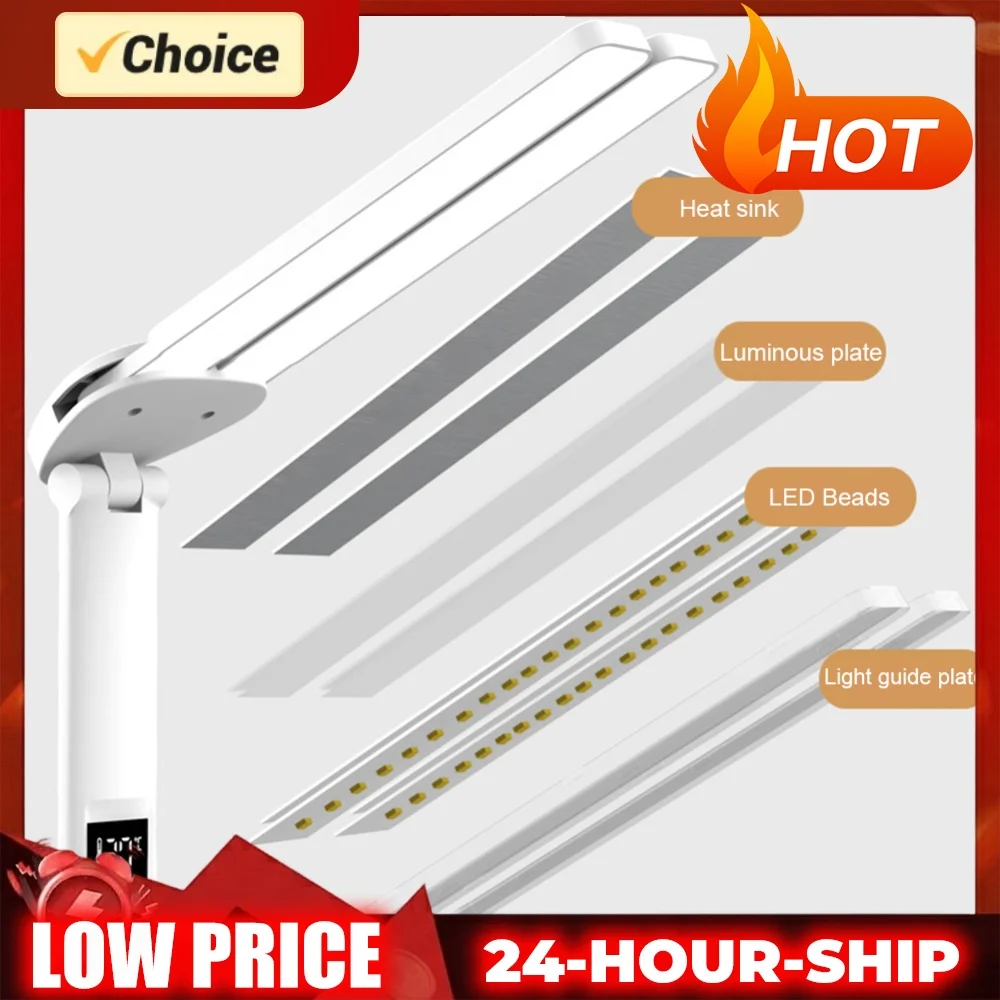 LED Desktop Decor Light Adjustable with Calendar Reading Desk Lights Touch Control Atmosphere Lamp Portable for Home Office