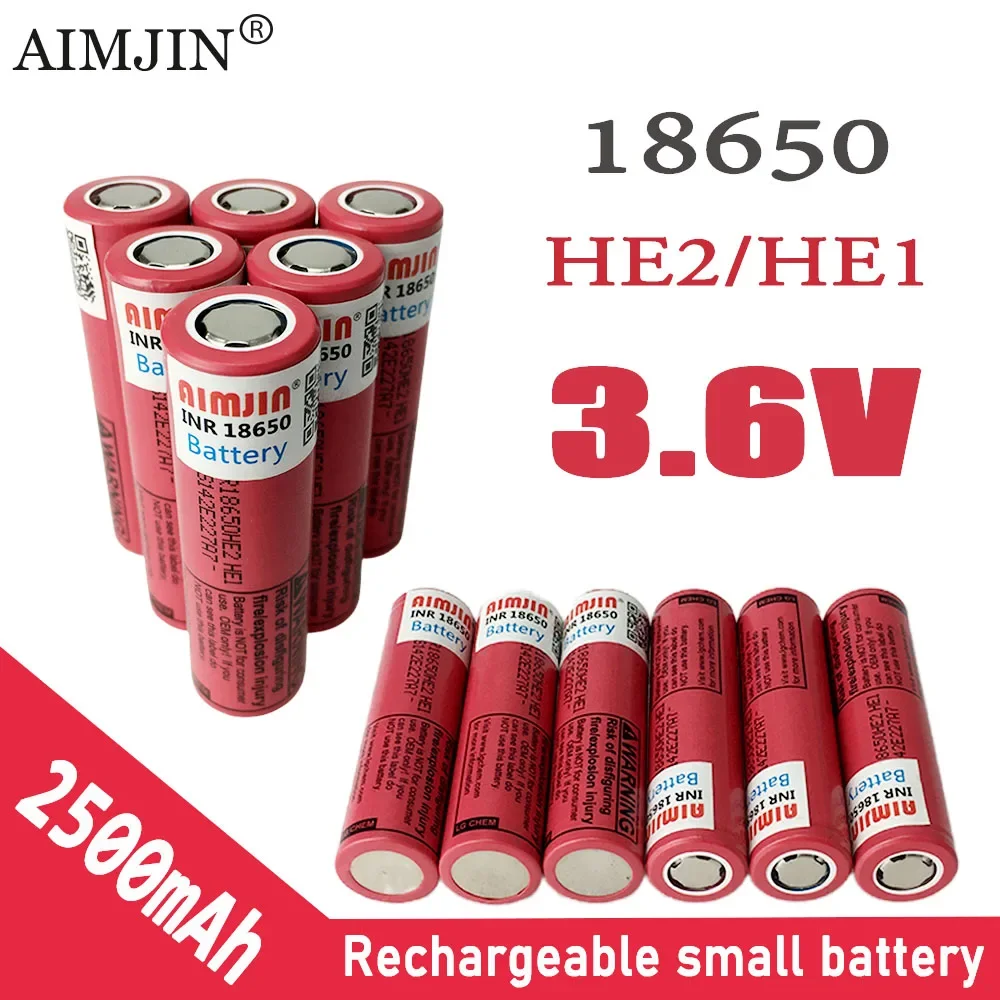 

18650 3.6V 2500mAh 18650 HE2 HE1 Rechargeable Li-ion Battery For Us 18650 Toys, Tools, Flashlight Battery Etc