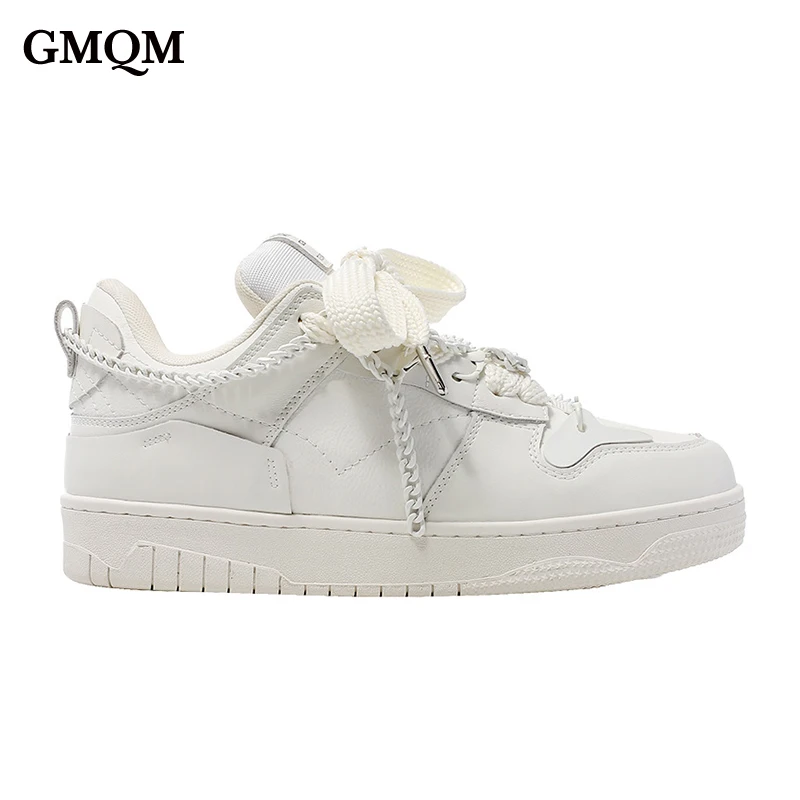 

GMQM Casual Women's New 2023 Sneakers Vulcanized Shoes Unisex Platform Running Sport Flats Breathable Tennis Shoes Big Size 44