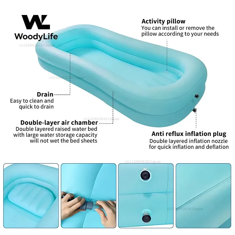 PVC Inflatable Medical Bath Home Medical Care Bath Basin Environmental Portable Hospital Nursing Patients Special Pool
