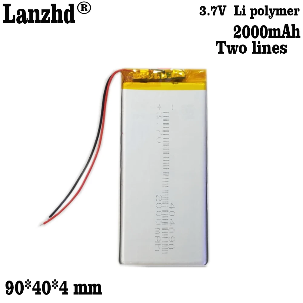 1-10 ชิ้น 3.7 โวลต์แบตเตอรี่ 2000mAh 404090 384796 384796 404590 434290   Li Polymer Batteries สําหรับเครื่องเรียนรู้แท็บเล็ต CVK600 อ่าน