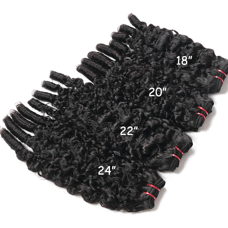 Cabelo Humano Cru 100% Virgem Vietnamita, Ondulado Profundo, Cachos Birmaneses Mink, Pacotes Duplos (3 ou 4), para Mulheres, Dupla Trama