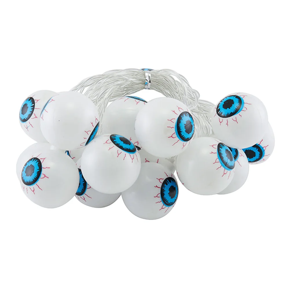 1 قطعة سلسلة إضاءة لمهرجان الأشباح للهالوين على شكل مقلة العين أضواء زخرفية لبار الحفلات ديكور حديقة المنزل