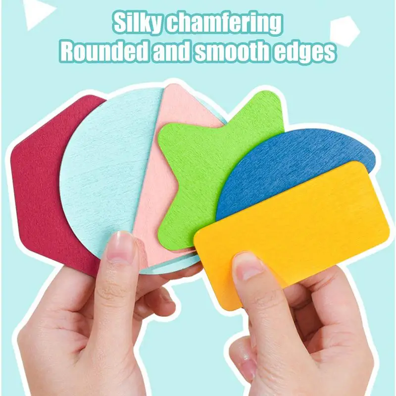 Kids Matching Puzzle Wooden Color Recognition Matching Maze Preschool Sorter Smooth Geometry Sorting Stacking Toy For Boys Girls