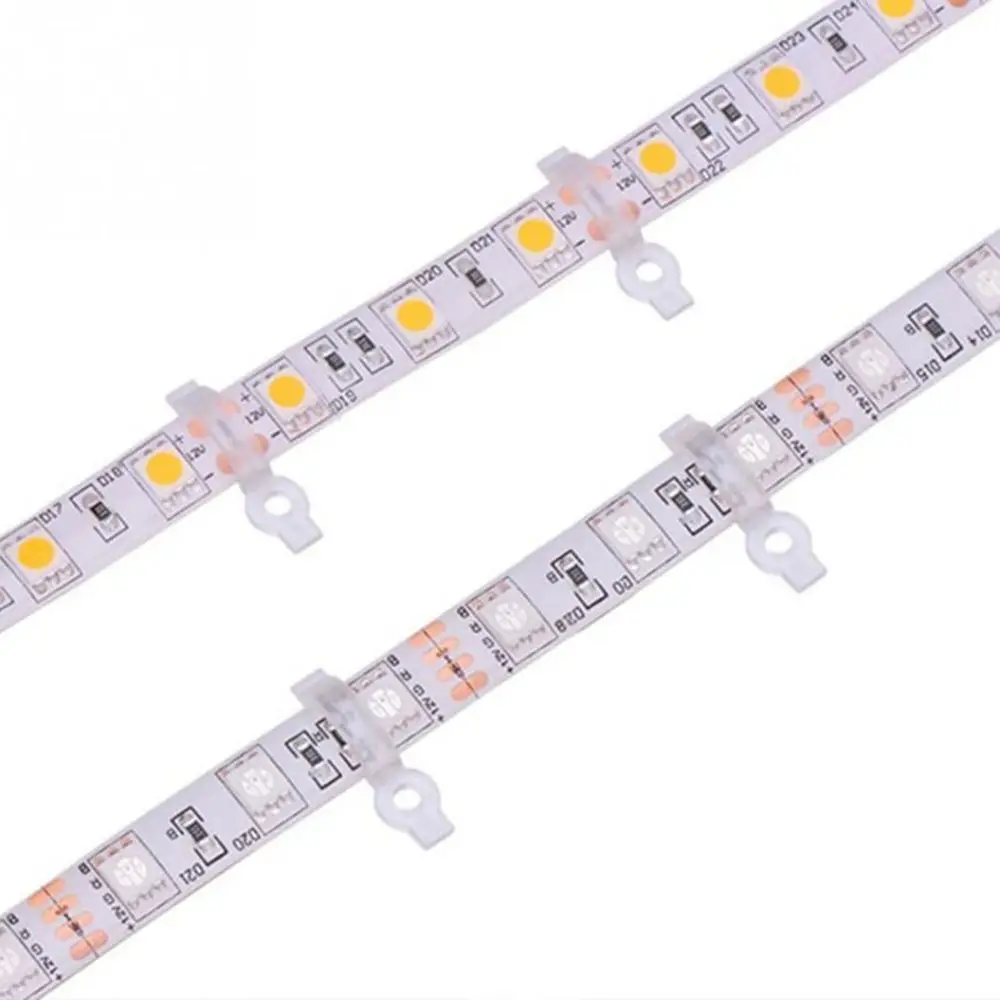 50Pcs Connector with Screws Fixer Clips Accessories Mounting Brackets Clip LED Strip Light Single Color