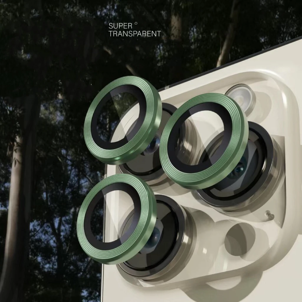 2-3 Buah Pelindung Lensa Kamera 3D untuk IPhone 15 16 17 Pro Max 14 Pro Max 15 Plus 13 Penutup Pelindung Kaca Tempered Mini