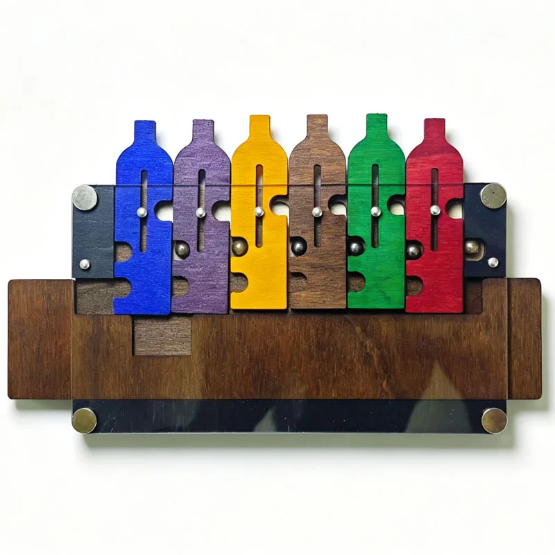 Difficulty IQ Bottle Wooden Labyrinth Maze Mind Challenge For Adults & Kids Relieve Stress Improve Patience Promotes Focus