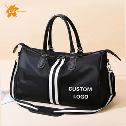 Personalized Travel Bag Men's And Women's Handbags Sports Training Yoga Bag Waterproof Weekend Bag Customized Logo Name Pattern